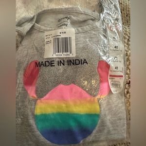 Nwt Disney Jumping Beans Minnie Short sleeve peplum top 4T NWT